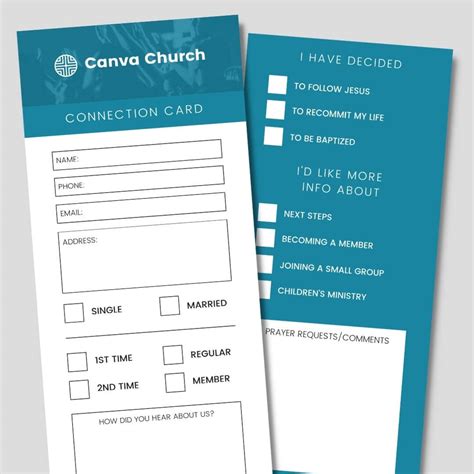 Light Connection Card - Church Canva Templates