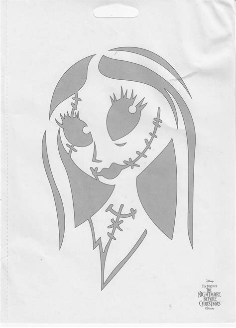 Nightmare Before Christmas: Sally (Pumpkin Stencil - Pumpkin Pattern ...