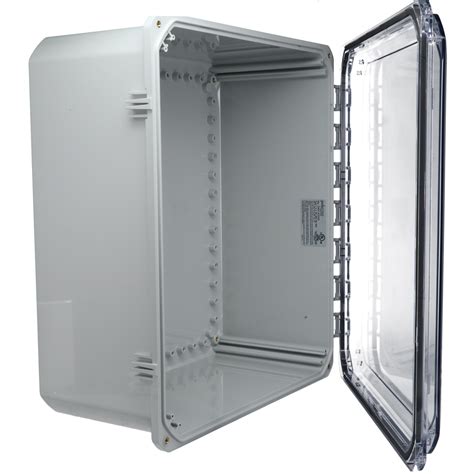 DPH-28712-C Heavy-Duty NEMA 6P IP68 Plastic Enclosure, Clear Hinged ...