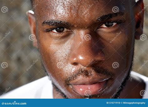 Handsome Sports Man Sweating after Work Out Exercise Stock Photo ...