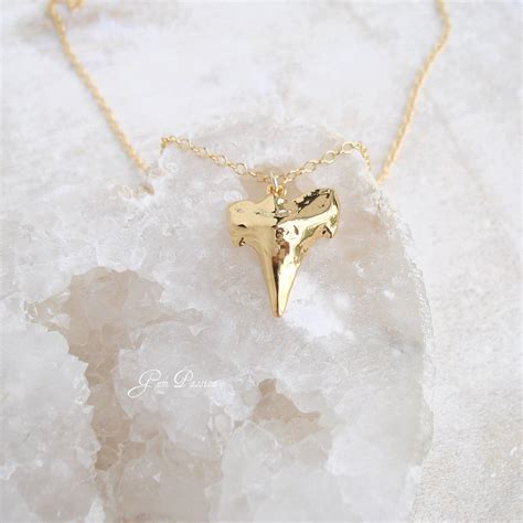 Shark Tooth Necklace Large Gold Shark Tooth 14k Gold Filled - Etsy