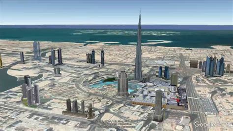 Satellite view of Burj Khalifa Dubai || google earth 3d || Burj Kalifa ...