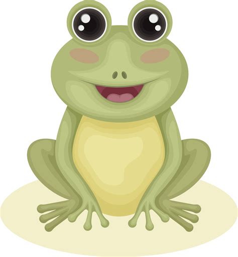 Frog. Cute cartoon frog. Cute children s drawing depicting a smiling ...