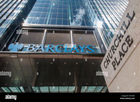 Barclays Headquarters at 1 Churchill Place in the docklands, Canary ...