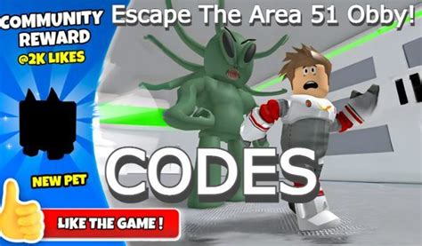 Escape The Area 51 Obby Codes - Roblox - Updated 2024