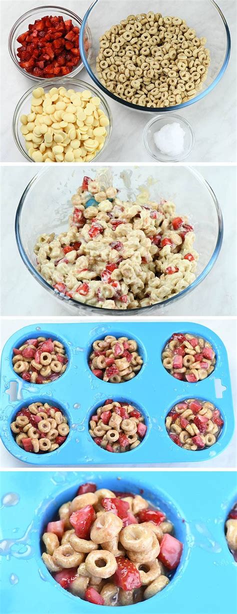 White Chocolate Strawberry Cheerios Cups | Recipe | White chocolate ...