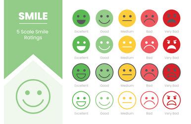 Smile rating customer experience with 6 symbol Vector Image