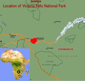 Victoria Falls Zambia Map