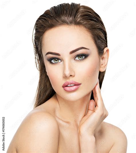 Beauty face of the young beautiful woman Stock Photo | Adobe Stock