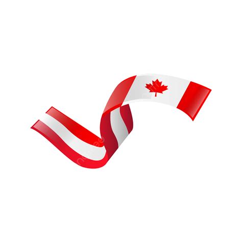 Wavy Ribbon Vector Art PNG, Wavy Ribbon Canada Flag Design Vector ...