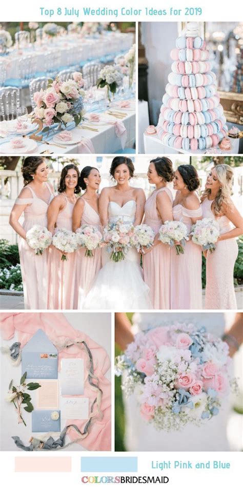 Top 8 July Wedding Color Ideas for 2019 | July wedding colors, Pink ...