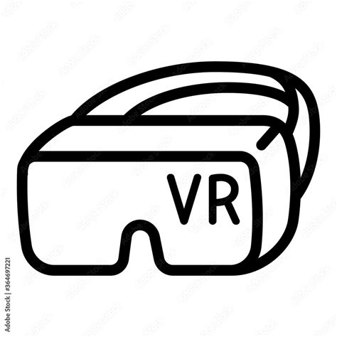 Vr headset icon. Outline vr headset vector icon for web design isolated ...