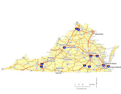 Virginia Interstate Map