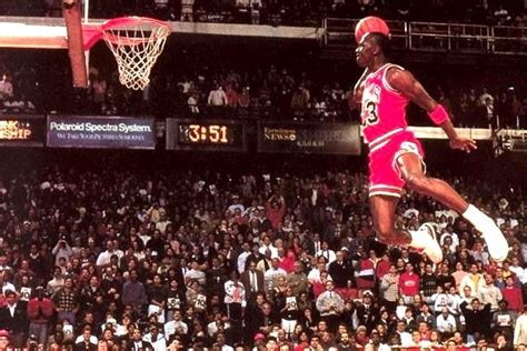 Michael Jordan Dunking From 3 Point Line