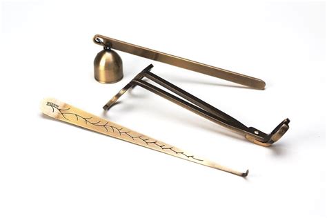 Wickman Wick Trimmer Wick Dipper and Bell Snuffer Antique Brass Gift ...