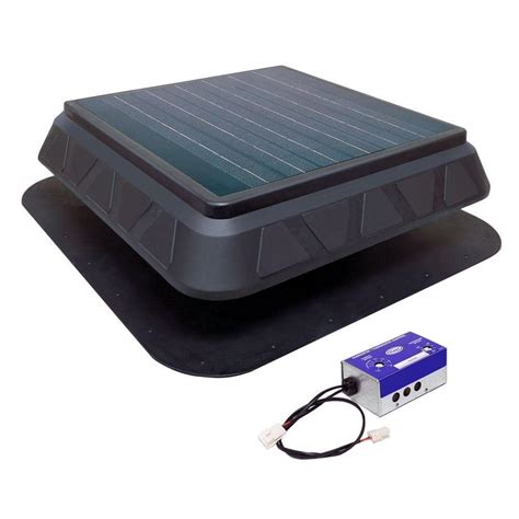 Master Flow 25-Watt Low Profile Solar Powered Roof Mount Exhaust Fan ...