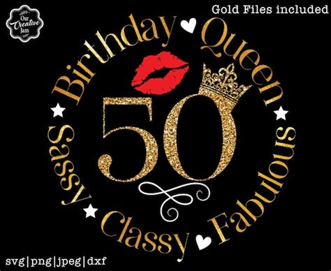 50 and fabulous svg 50 and fab svg 50th birthday svg for | Etsy