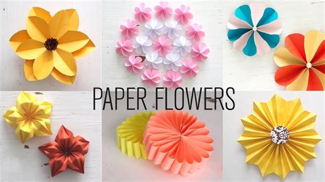 6 Easy Paper Flowers | Flower Making | DIY - The Crafter Connection