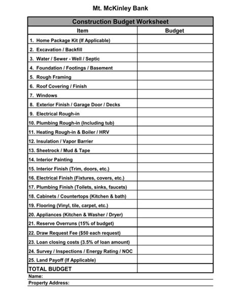 Construction Project Checklist Template Excel