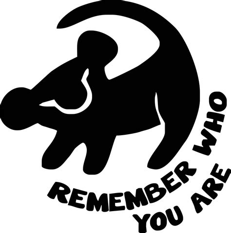 SVG file Lion King silhouette Remeber who you are Simba Rifiki