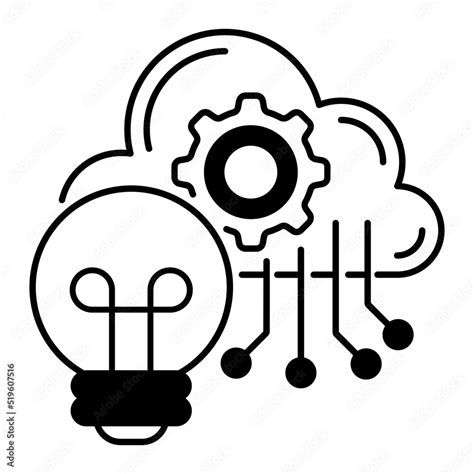 cloud innovation enabler Vector Icon Design, Cloud Processing Symbol ...