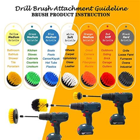 Drill Brush Attachment Set Power Scrubber Brush Multi-Function Drill ...