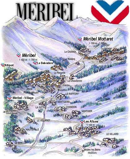 Maps of Meribel ski resort in France | SNO