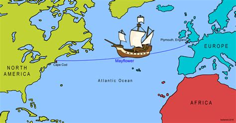 The Mayflower Voyage Maps | Oklahoma Society of Mayflower Descendants ...