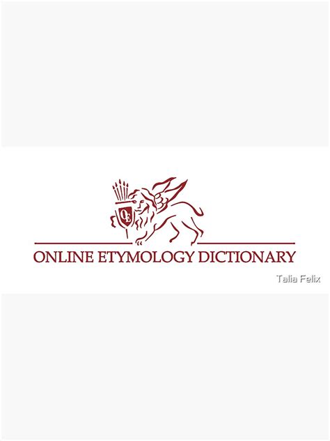 "Etymonline Online Etymology Dictionary Red Logo" Sticker for Sale by ...