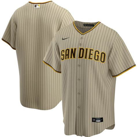 San Diego Padres Nike Alternate 2020 Replica Team Jersey - Sand/Brown ...