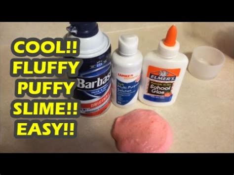 How to Make Fluffy Slime QUICK EASY 3 Ingredients Shaving Cream Glue ...