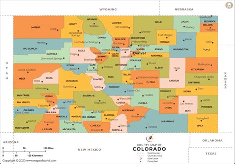 Colorado Map Of Counties – Verjaardag Vrouw 2020