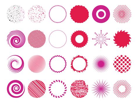 Circular Designs Set Vector Art & Graphics | freevector.com