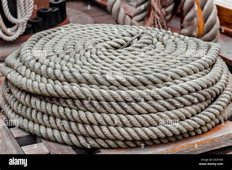 Coil of rope Stock Photo - Alamy