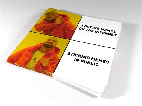 Drake Meme Stickers Sticking Memes in Public Pack of 15 - Etsy