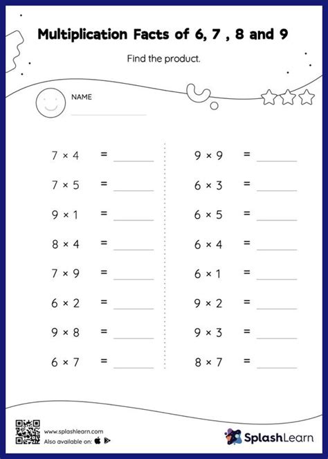 Multiplication Table Of 6 7 8 9 Worksheets | Brokeasshome.com