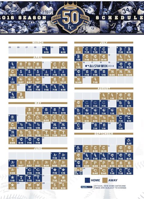 Kansas City Royals Printable Schedule - Printable Word Searches