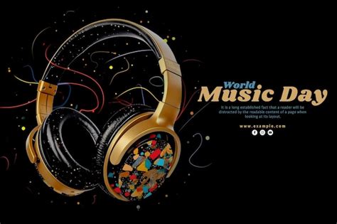 Premium PSD | International music day happy world music day and ...