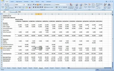 Cash Flow Excel Spreadsheet Template — excelxo.com