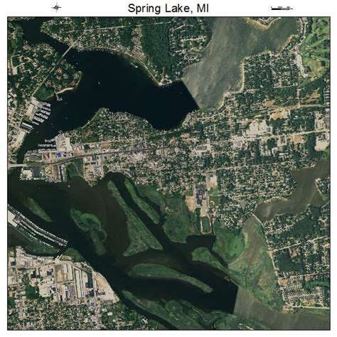 Aerial Photography Map of Spring Lake, MI Michigan