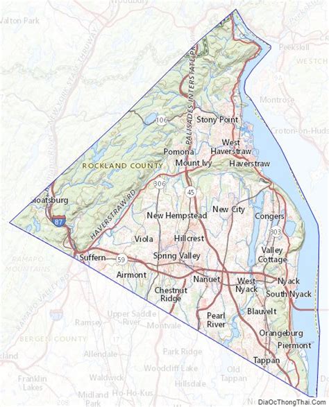 Rockland County Wall Map Premium MarketMAPS, 52% OFF