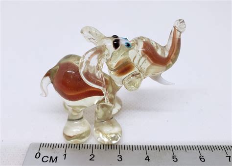 Handmade Glass Elephant Figurine Blown Glass Elephant - Etsy