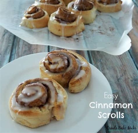 Easy Yeast Free Cinnamon Scrolls - Create Bake Make