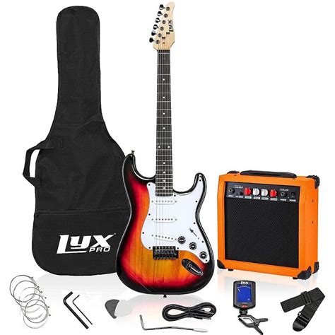 LyxPro Full Size Electric Guitar with 20w Amp, Package Includes All ...