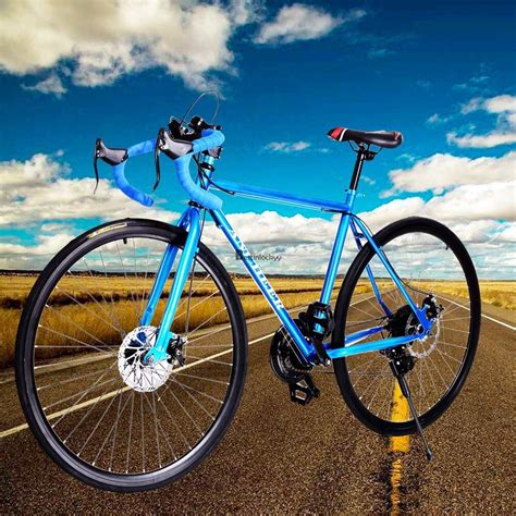 Blue 700C Aluminum Road /Commuter Bike Racing Bicycle 21 Speed | eBay