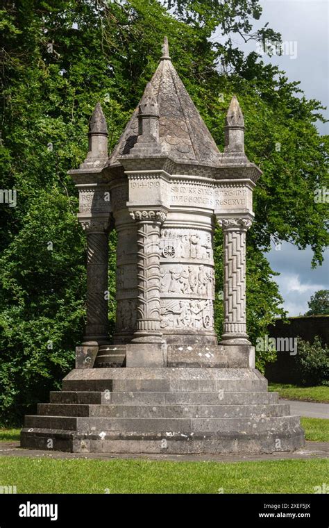 The Wagoners' Memorial, a war memorial in Sledmere village in the East ...