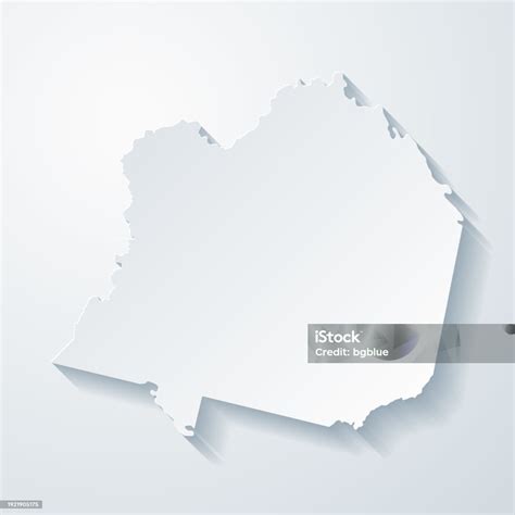 Franklin County Virginia Map With Paper Cut Effect On Blank Background ...