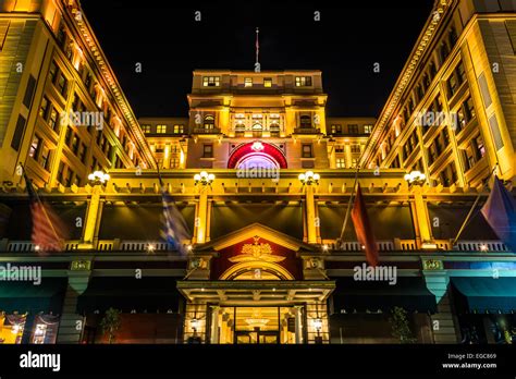 Hotel on Broadway at night, in San Diego, California Stock Photo - Alamy