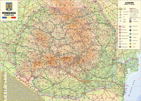 Harta Turistica a Romaniei - Harta Rutiera a Romaniei