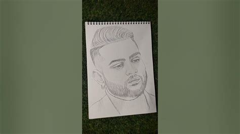 Karan aujla face sketch drawing #short #drawing #art4hasnain #sketch ...